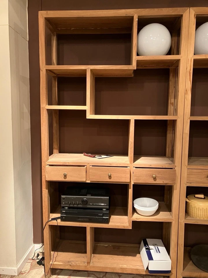 Libreria In Teak Divisibile In Due Parti - Immagine 3 di 4