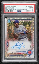 2021 Bowman Chrome Prospects Speckle Refractor Ed Howard PSA 9 MINT Auto 8p8
