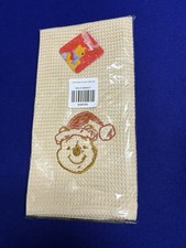 2025 Disney Santa Winnie the Pooh Christmas Kitchen Towel Set New