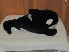 Large 20" Plush Shamu Killer Whale Orca Sea World Park Seaworld Stuffed Animal