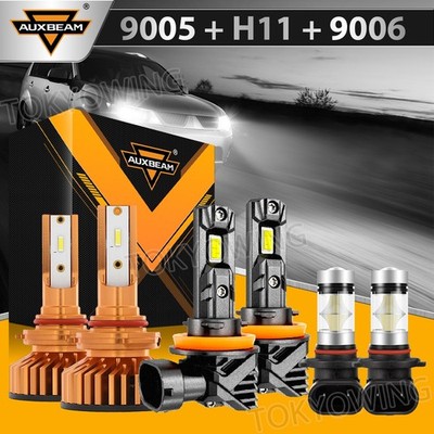 AUXBEAM Combo LED Headlight Fog Bulbs High & Low For Lexus IS250 IS350 2006-2010
