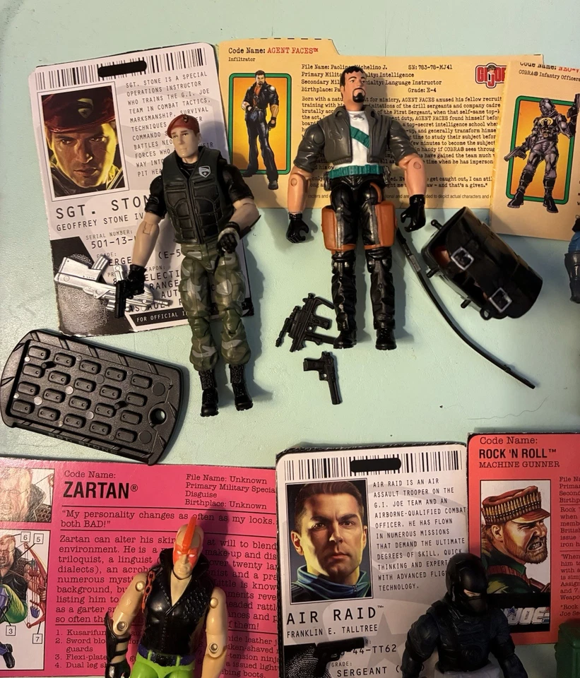 Lote De 10 Figuras GI Joe & Cobra con Tarjetas De Archivo, Accesorios Envío Gratis #3 Foto 2 de 4