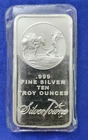10 oz. Silver Silvertowne Prospector Design Bullion Bar of .999 Fine Silver