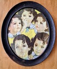 Vintage Framed Picture of "The Dionne Quintuplets from Old Poster  — photo 1