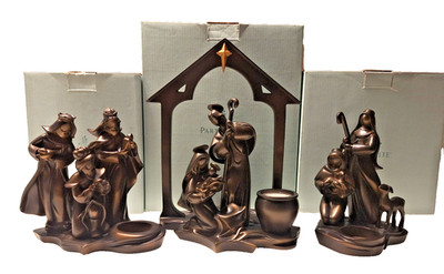 PartyLite Figurengruppe Heilige Nacht Weihnachskrippe Krippe 4 -teilig P3