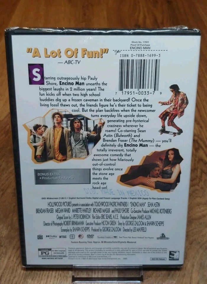 Encino Man DVD Film Movie (1992) Comedy Sci-Fi NEW SEALED *US IMPORT REGION 1* - Image 2 of 4
