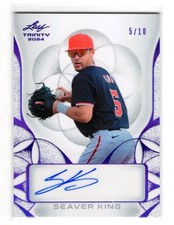 2024 Leaf Trinity Purple Seaver King Auto 5/10 RARE MATCHING JERSEY # Nationals