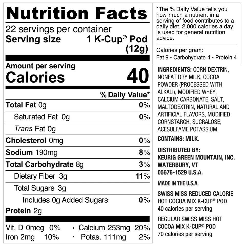 Swiss Miss Reduced Calorie Hot Cocoa, 60 Count - Image 4 of 4