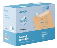 x12 Brown Kraft Catalog Mailing Envelopes Self-Seal 28lb 250 Count