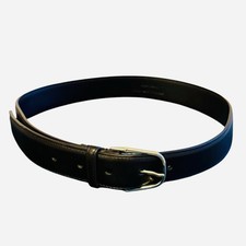 Saint Laurent Black Minimal Leather Belt Size 70cm Small NWOT