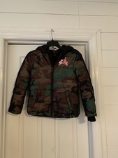 Nike Air Jordan Jumpman Classic Boys Hooded Camo Puffer Jacket Youth Medium