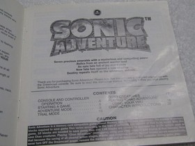 Sonic Adventure Limited Edition Sega Dreamcast NFR No HW Video Sticker Complete!