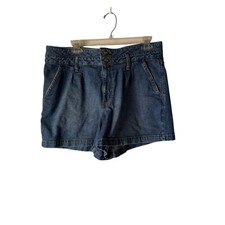 Vintage Lee High Rise Denim Mom Shorts Size 14 Medium Double Button