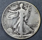 1941-D 50C WALKING LIBERTY SILVER HALF DOLLAR KM# 142 Circulated A6340
