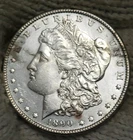 1890 Morgan Silver Dollar Brilliant Uncirculated Cameo With Mirrors