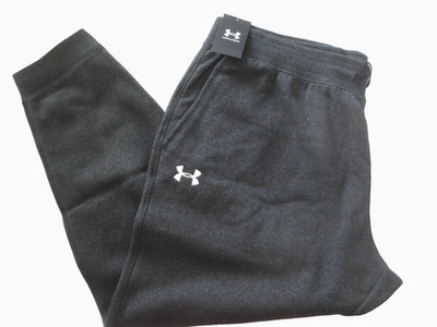 NWT $55 Men's UNDER ARMOUR JOGGERS ''Hustle Fleece'' Lined 3XL Gray