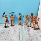 Vtg Louis Marx Cavemen Lot 5 To 6 In.