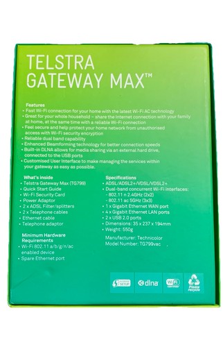 Technicolor Telstra Gateway Max NBN Wifi TG799vac Like New - Picture 2 of 11