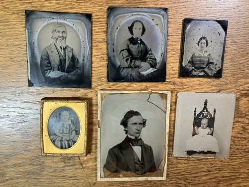 c.1850's - 6 Period Images on Glass