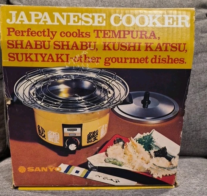 Vtg Sanyo Japanese Cooker Electric TN-850 Tempura Shabu Shabu Made