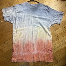 Vtg Hippy Tie-Dye T-Shirt Adult Size L Single Stitch Tee Made In USA Fruit Loom