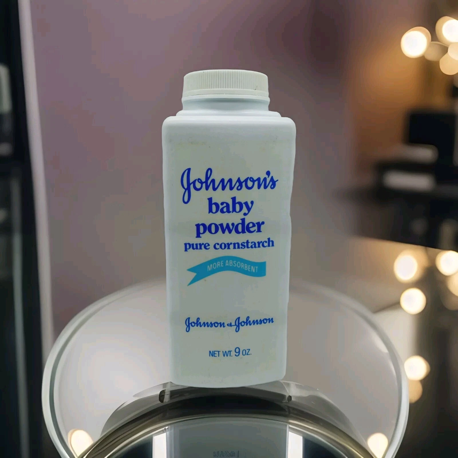 Vtg 91' Johnson's Baby Powder cornstarch Bottle 9oz Johnson & Johnson Movie Prop