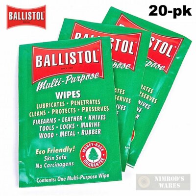 Ballistol CLP WIPES Multi-Purpose 20-pk Non-Carcinogenic 120106 FAST SHIP