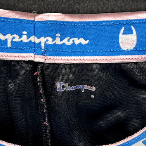 Champion Athletic Shorts Girls Small Black blue stripe Running elastic waist - Picture 10 of 13