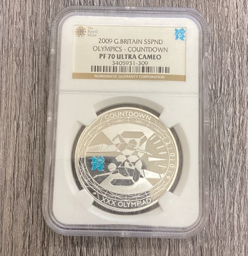 2009 G. Britain S5PND Olympics Countdown PF70 Ultra Cameo NGC