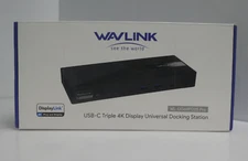 WAVLINK USB-C Triple 4K Display Universal Docking Station WL-UG69PD25 Pro Used