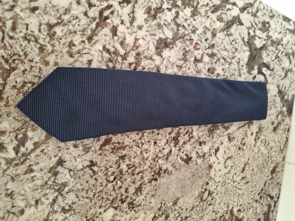 ESCADA Blue Geometric Silk Men's Tie Made Italy - Image 2 of 4