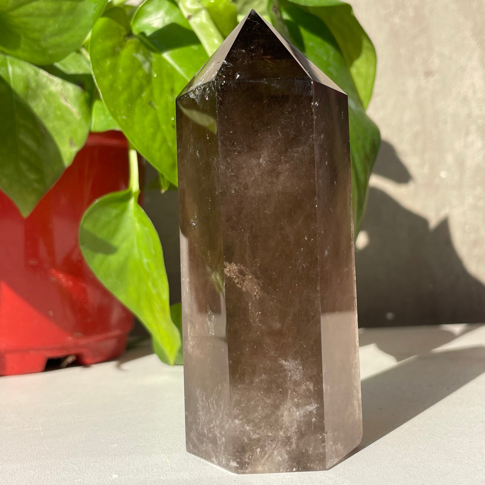 70g Rare Natural Smoked Quartz Hexagon Tower Healing Crystal Mineral Stone  