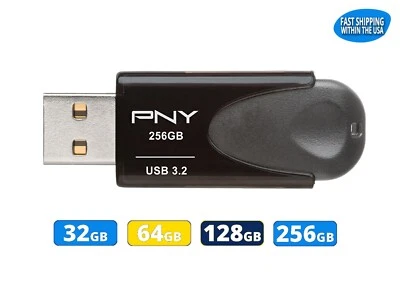 PNY 32GB 64GB 128GB 256GB Turbo Attache USB 3.2 Flash Drive GTBAT4-GE lot