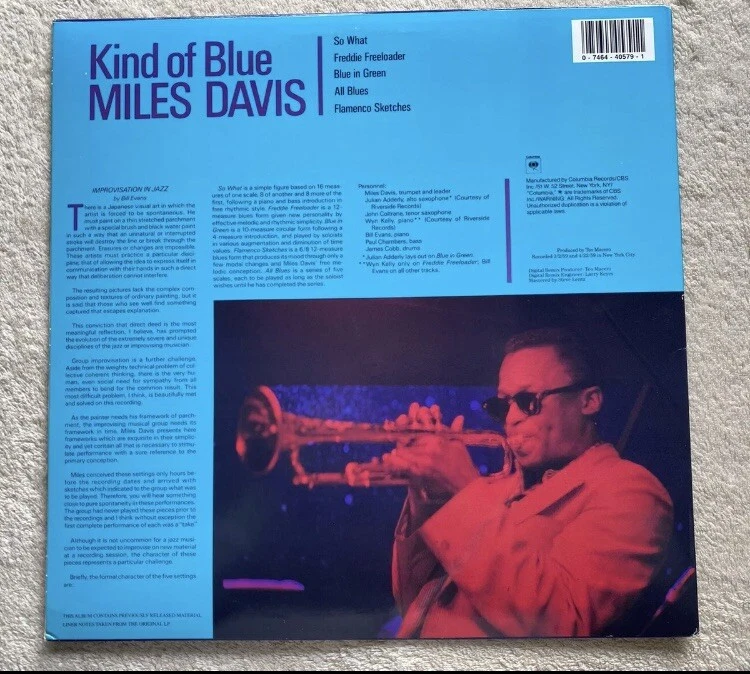 Miles Davis Kind of Blue · Lp · 1987, foto 4 di 5