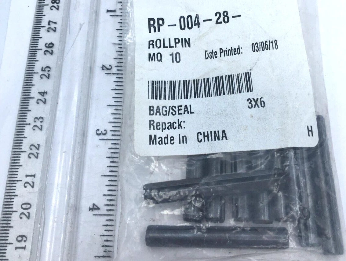 Hobart Lot of 10 Roll Pin RP-004-28 New
