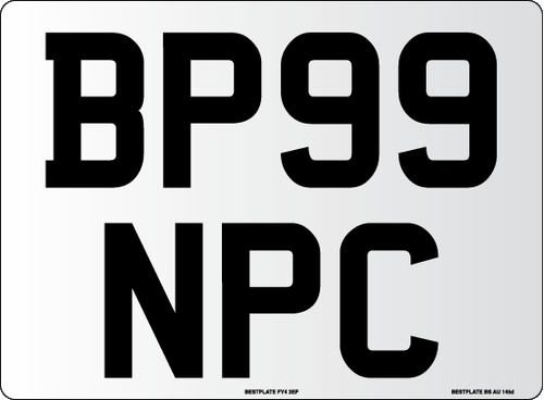 VORNE 9X7" MOT UK Straße Legal Motorrad ANHÄNGER Van Schild Reg Nummer  - Bild 1 von 2