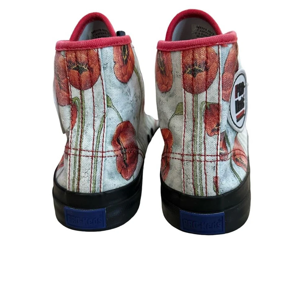 Hi Pro Keds Zapatos Personalizados Mujer’s 8.5 Hombre’s Talla 6.5 Floral Naranja Tulipanes Foto 3 de 4