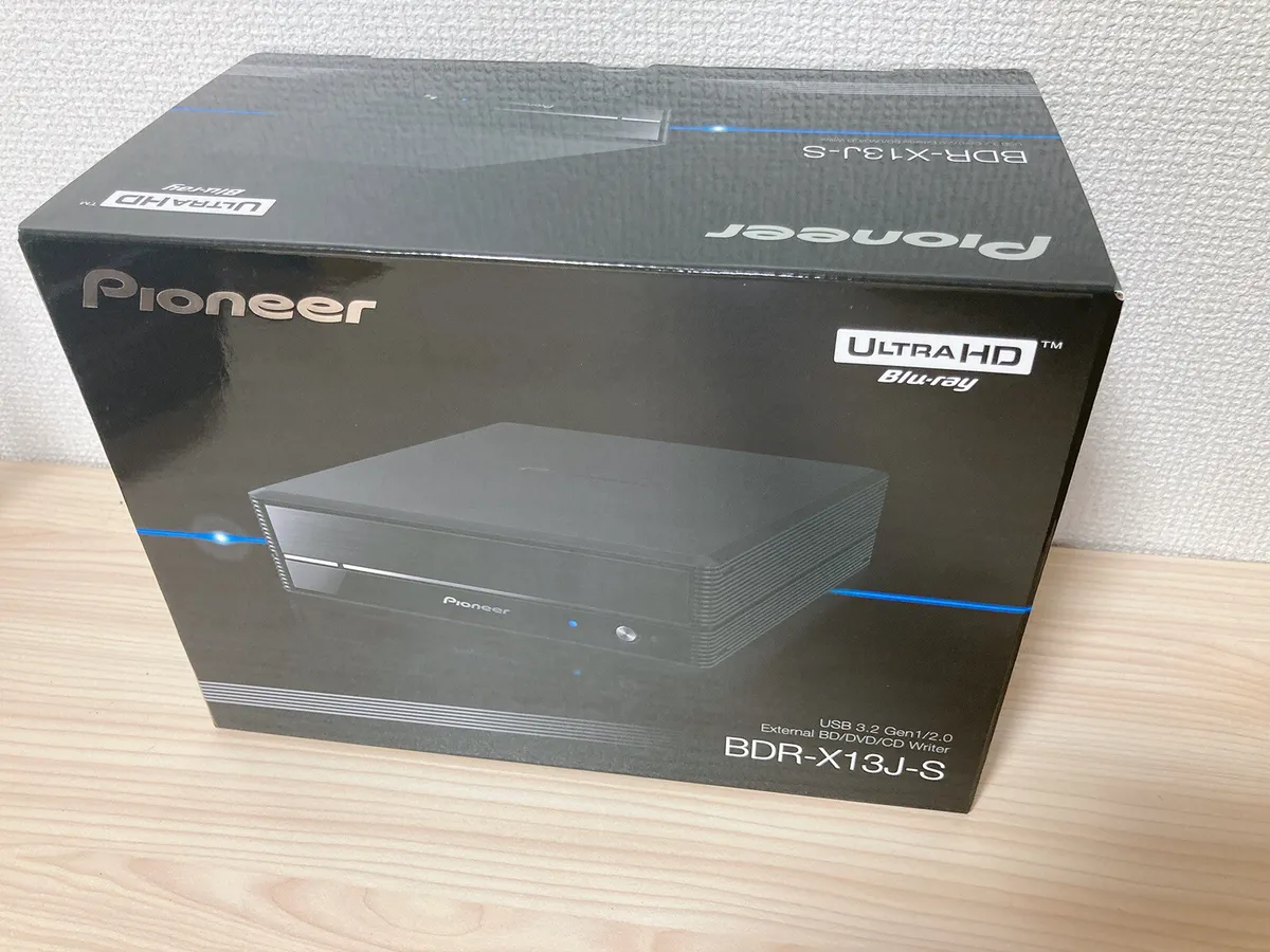 Pioneer BDR-X13J Windows11 UHD BD playback USB3.1 5 inch external BD Drive