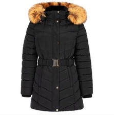 Firetrap Bubble Jacket Coat Womens Black Size Uk 12 #ref5
