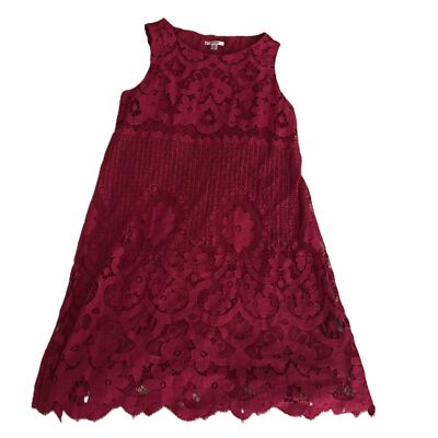 Sophie Max Red Sleeveless Lace A-line Dress Size XS | eBay