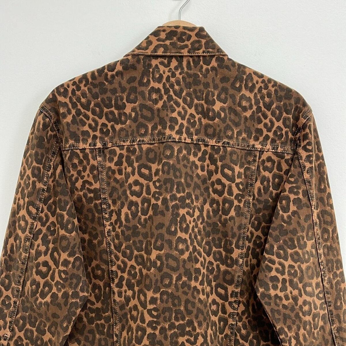 Alexander Wang Daze Leopard Denim Jacket Animal Print Alexander Wang Daze Leopard Denim Jacket Animal Print