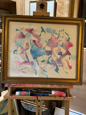 Abstract Expressionist Color Field Painting  The Depth Of Mankind  In Blue