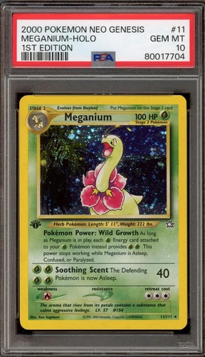 Pokemon Meganium Neo Genesis 1st Edition PSA 10 Gem Mint