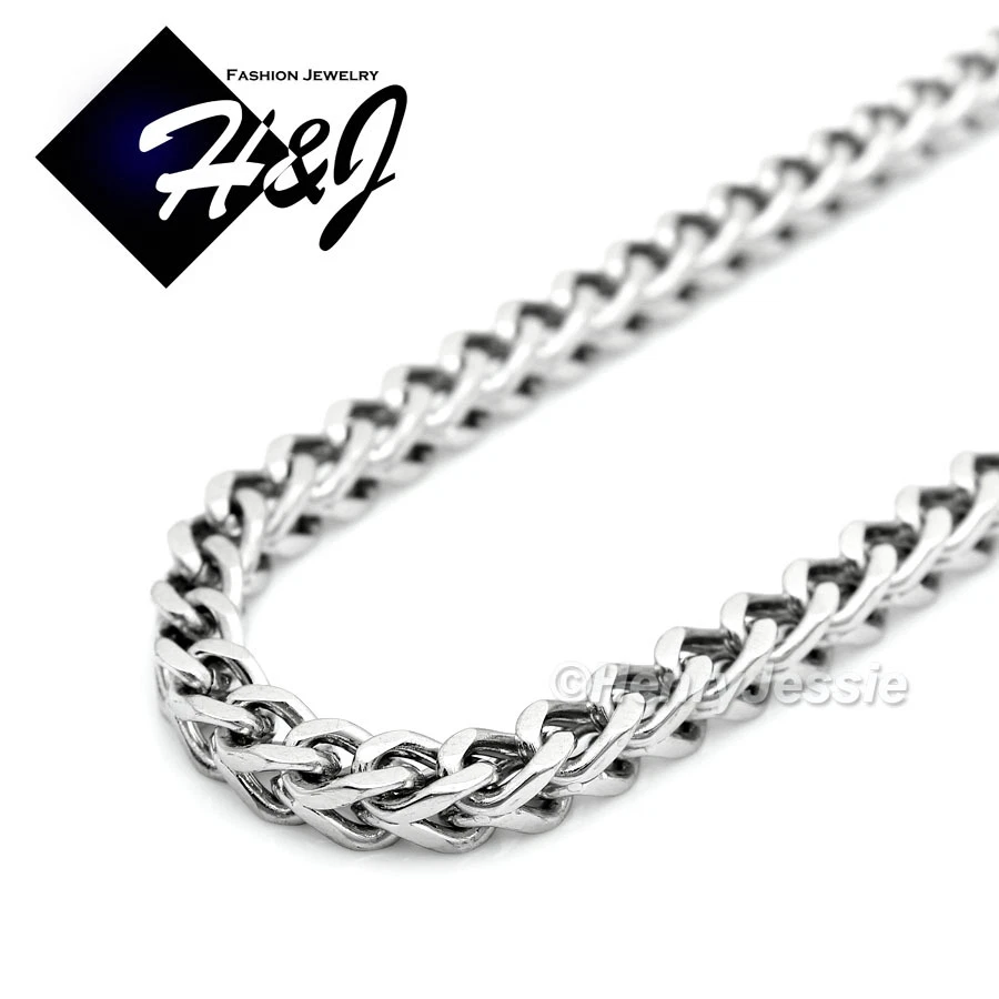 Men's Black Stainless Steel Franco Chain Necklace, Size: One Size