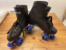 Chicago Men's Classic Roller Skates Premium Black Quad Rink Skates Size 9