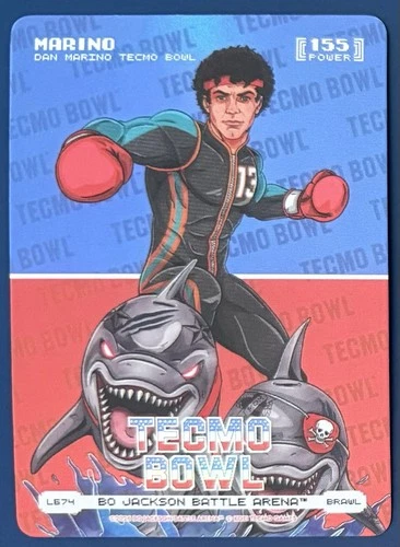 2025 Battle Arena Tecmo Bowl Marino Dan Marino Logofoil Brawl SP #L674