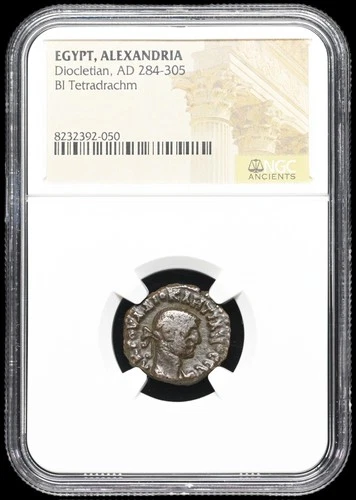EGYPT, Alexandria. Diocletian. AD 284-305. Potin Tetradrachm, NGC Certified