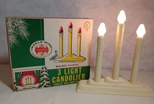 Vintage Noma 3 Light Candolier Christmas Holiday Candle Decor w Box Works