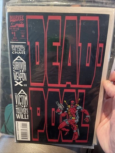 Vintage August 1993 DeadPool Marvel #1 Comic Book 1st Issue Direct Edition