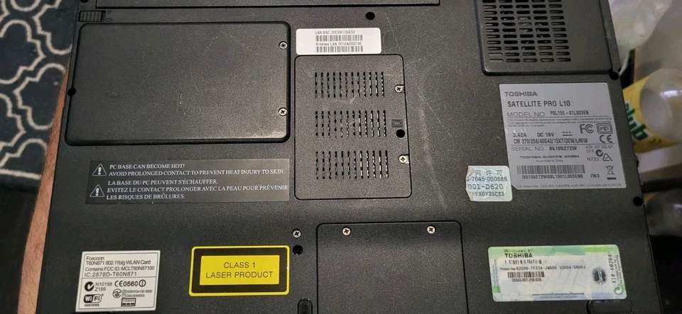 Toshiba Satellite Pro L10 15" Celeron M370 1.5Ghz 768MB Ram 160GB HDD  - Image 2 of 4